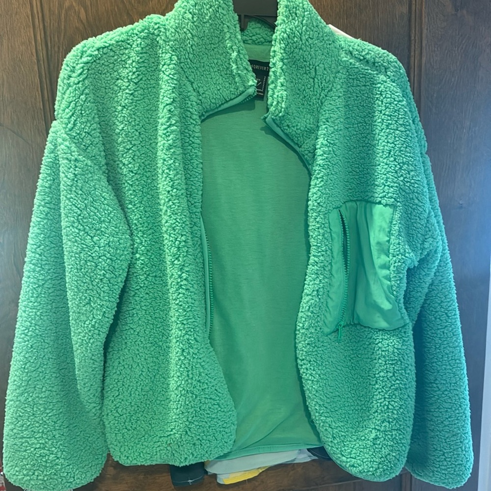 Forever 21 Green Puffer Jacket